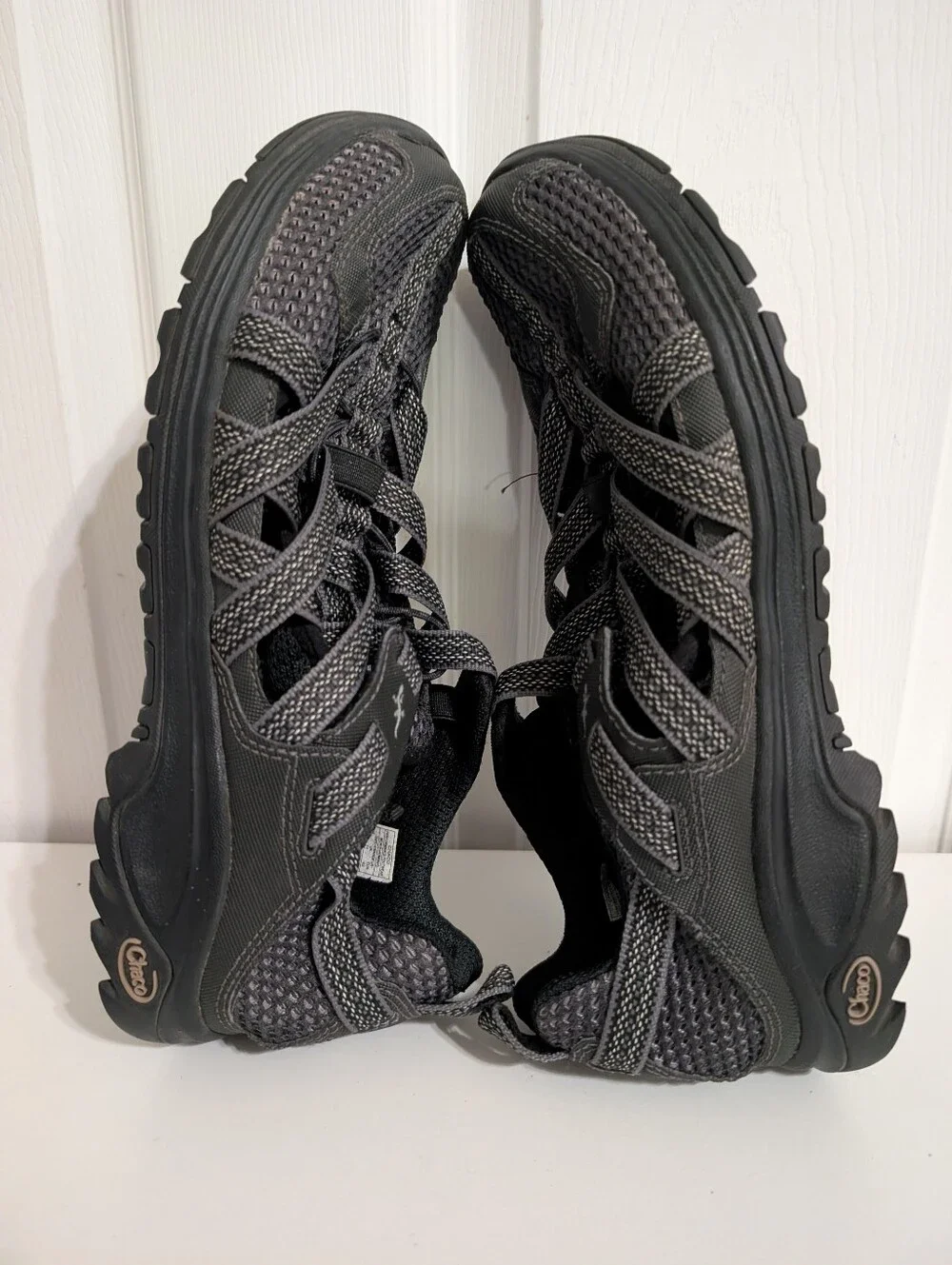 Chacos Mens Shoes Outcross Evo Shoes Gray Black Water Trail Hiking Size 12